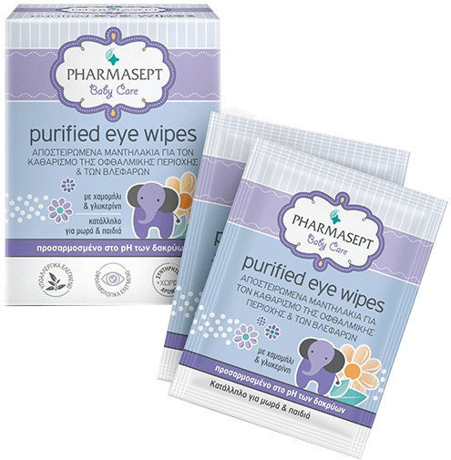 Pharmasept Baby Care Purified Eye Wipes 10τμχ