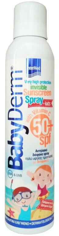 Intermed BabyDerm Invisible Sunscreen Spray Kids SPF50+200ml