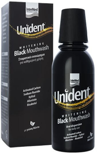 Intermed Unident Whitening Black Mouthwash 250ml