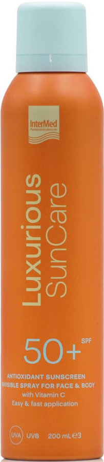 InterMed Luxurious Suncare SPF50+ Spray Face Body 200ml
