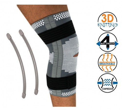 Adco Knee Support 3D with Hole & 4 Spiral Banelles L 1τμχ