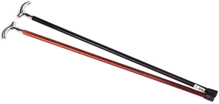 Adco Wooden Cane with Silver Handle T 06120 92cm Black 1τμχ 
