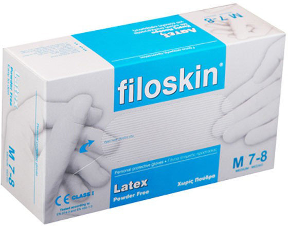 Filoskin Examination Gloves Latex M Lightly Powdered 100τμχ