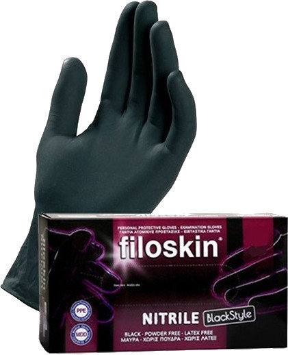 Filoskin Black Nitrile Medium Powder Free 100τμχ