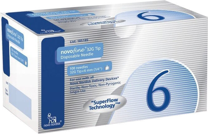 Novofine 32G Tip Desposable Needle Super Flow 100τμχ