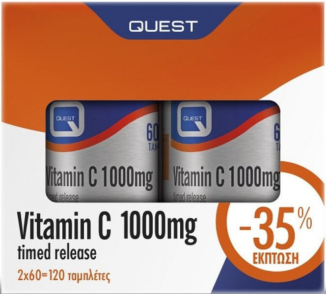 Quest 1+1 Vitamin C 1000mg Timed Release 2x60tabs