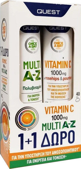 Quest Vitamin C 1000mg & Multi A-Z Multivitamin 2x20eff.tabs