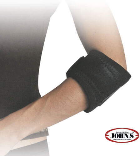 John's 120172 Tennis Elbow Strap Wrap Around Black One Size