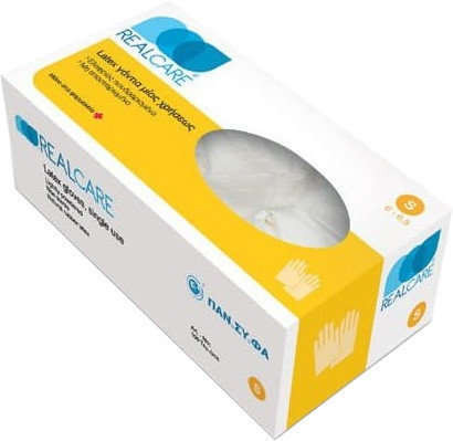 RealCare Latex Gloves One Use Small Lightly Powdered 100τμχ