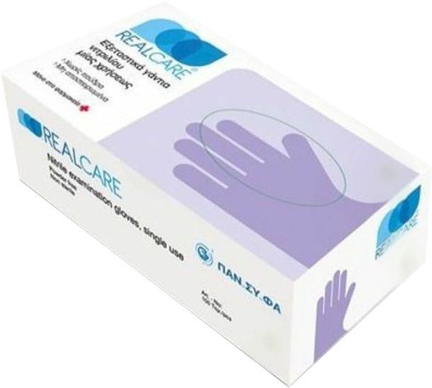 RealCare Nitrile Examination Gloves Single Use Medium 100τμχ