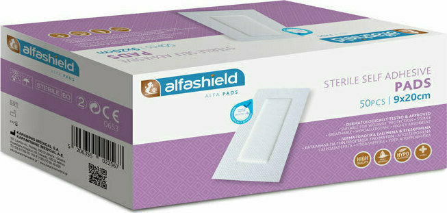 Alfashield Alfa-Gauze Self Adhesive Pad (9x20cm) 50τμχ