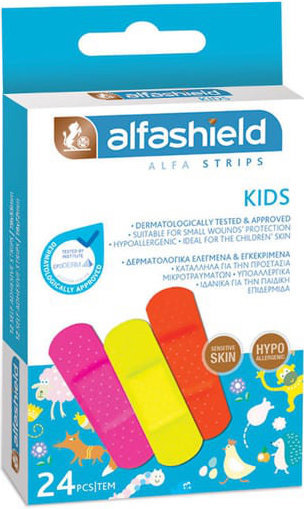 Alfashield Strips Kids (19x55mm & 19x72mm) 24τμχ