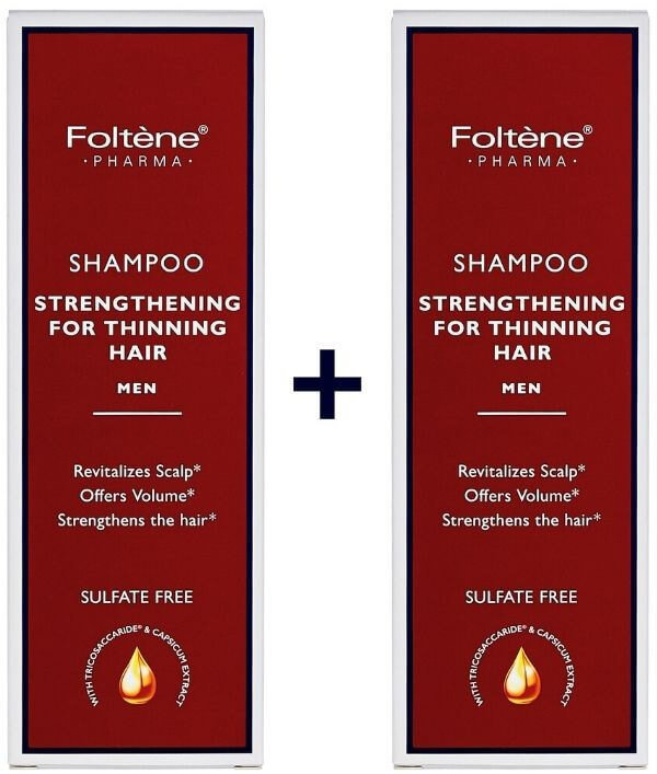 Foltene 1+1 Shampoo Strengthening Thinning Hair Men 2x200ml