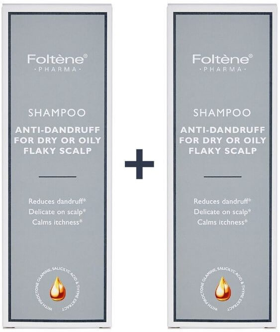 Foltene 1+1 Shampoo Anti Dandruff Dry Oily Scalp 2x200ml 