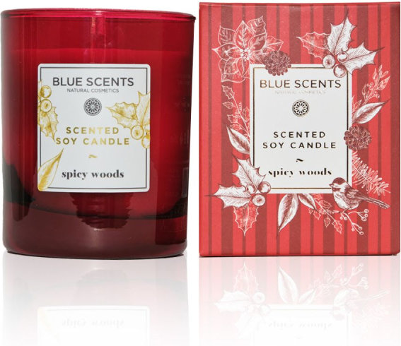 Blue Scents Soy Candle Spicy Woods 145g