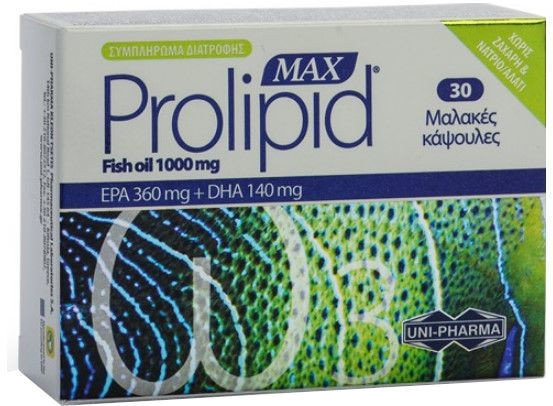 Unipharma Prolipid Max Fish oil 1000mg 30softcaps