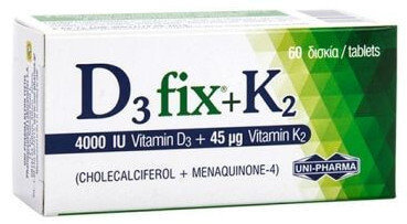 UniPharma D3 fix 4000iu + K2 45mg 60tabs