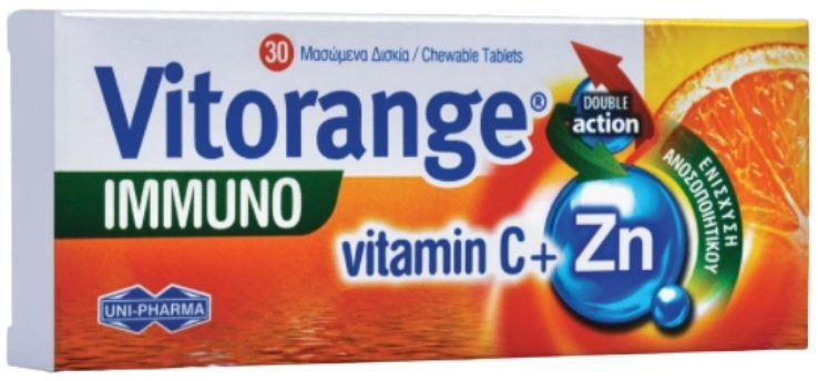 Vitorange Immuno Vitamin C + Zn 30chew.tabs