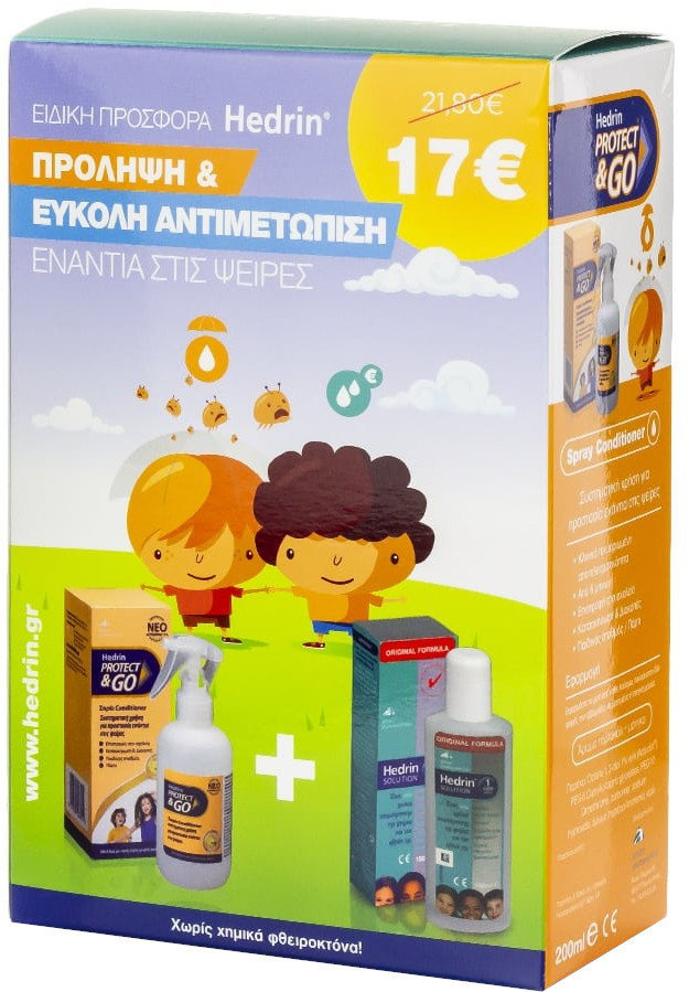 Hedrin Set Protect & Go Spray Conditioner & Solution Lotion 