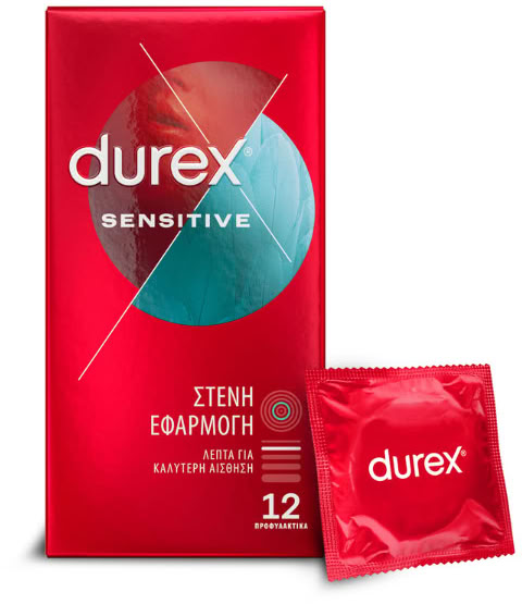 Durex Sensitive Tight Fit Condoms 12τμχ