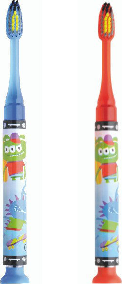 Sunstar Gum 1+1 Junior Light Up 5+ Y Blue/Red 2τμχ