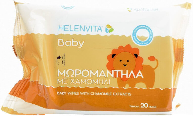 Helenvita Baby Wipes with Chamomile Extracts 20τμχ