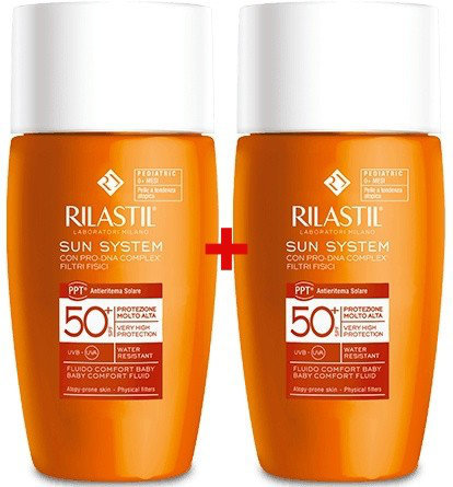 Rilastil 1+1 Sun System Baby Comfort Fluid SPF50+ 2x50ml