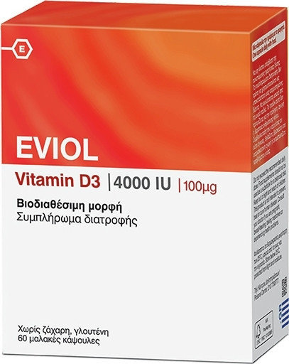Eviol Vitamin D3 4000iu 100mcg 60softcaps