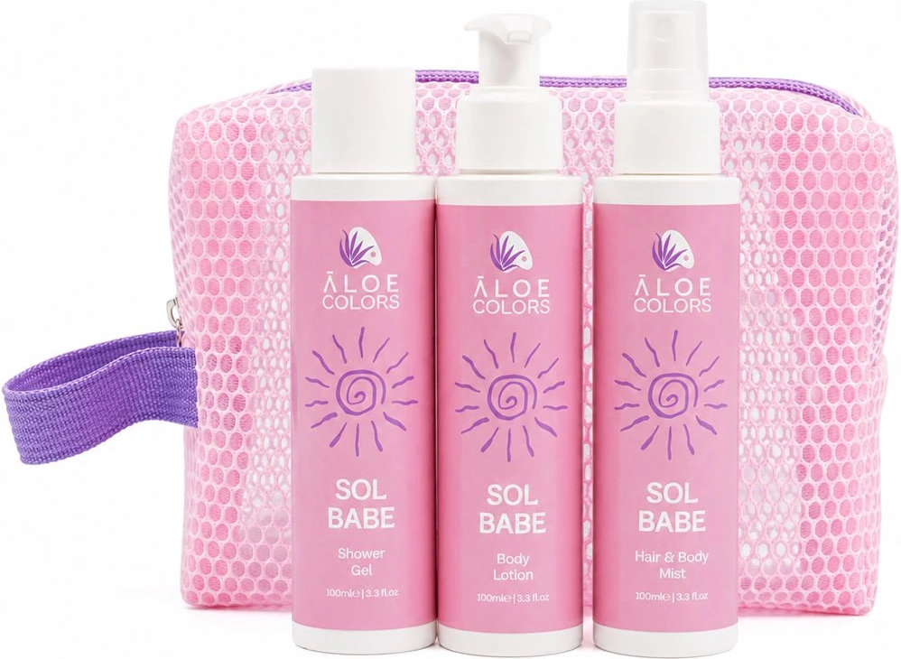 Aloe Colors Promo Sol Babe Σετ Περιποίησης 3τμχ + Νεσεσέρ