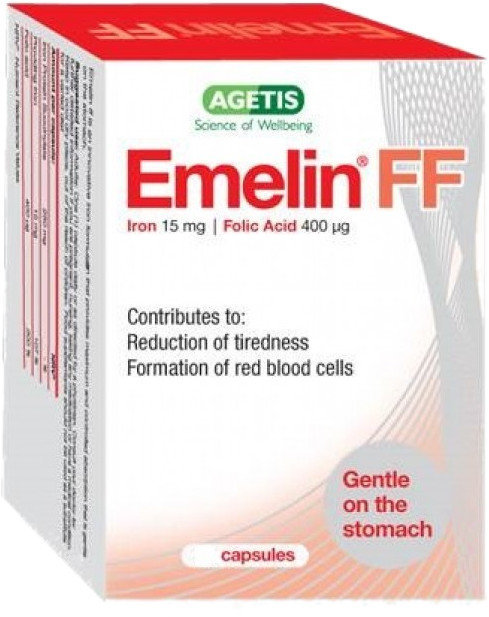 Agetis Emelin FF Πρωτεϊνοηλεκτρικός Σίδηρος & Φολικό Οξύ