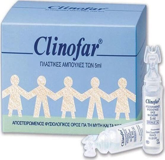 Clinofar Ampoules of Saline for Nasal Decongestion 15x5ml