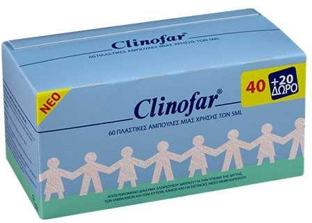 Clinofar Ampoules of Saline for Nasal Decongestion 60x5ml
