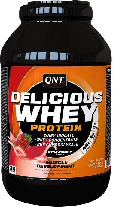 QNT Delicious Whey Protein Powder Strawberry Flavor 2,2kg