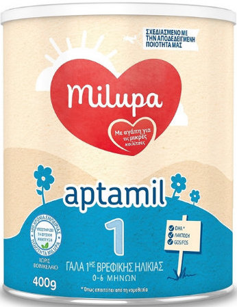 Milupa Aptamil 1 Βρεφικό Γάλα 0-6 Μηνών 400gr