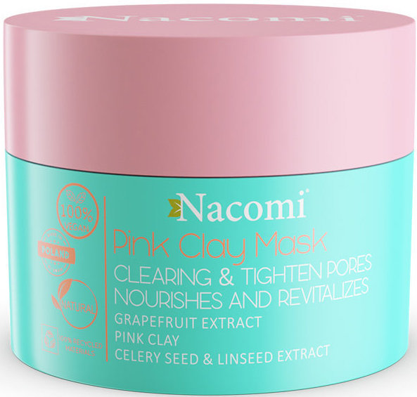 Nacomi Pink Clay Mask Clearing & Tighten Pores 50ml