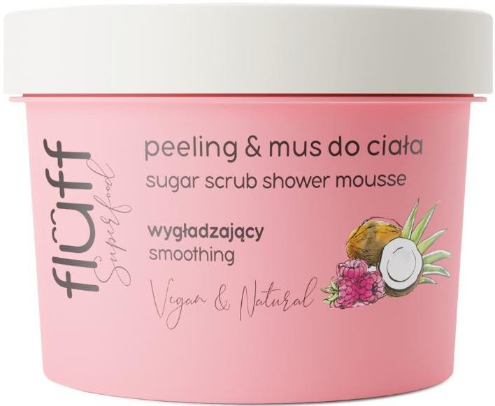 Fluff Sugar Scrub Shower Mousse Raspberry Αnd Coconut 200ml