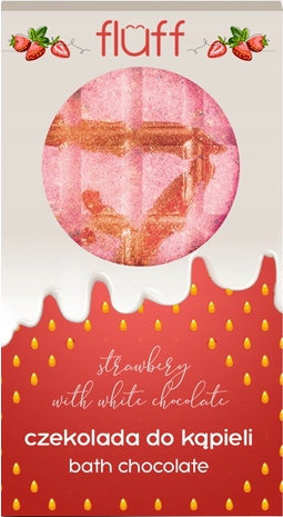 Fluff Chocolate Bar Bath Bomb Strawberry & White Chocolate