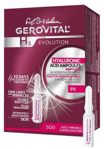 Gerovital H3 Evolution Hyaluronic Acid Ampoules 5% 10x2ml