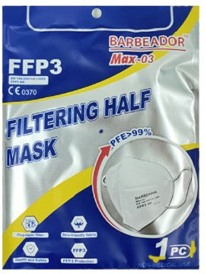 Barbeador Max-03 Filtering Half Mask FFP3 Λευκό 1τμχ