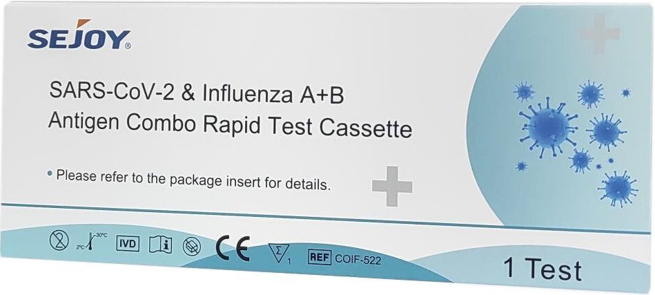 Sejoy Sars-CoV-2 & Influenza A+B Antigen Combo Rapid Test