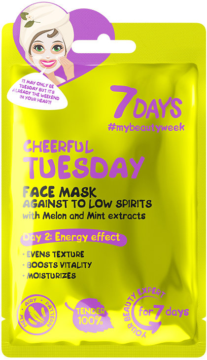 7DAYS Cheerful Tuesday Sheet Mask 28gr