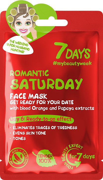 7DAYS Romantic Saturday Sheet Mask 28gr