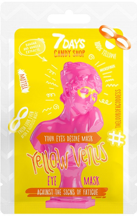 7DAYS Candy Shop Eye mask Yellow Venus Banana & Vanilla 10gr