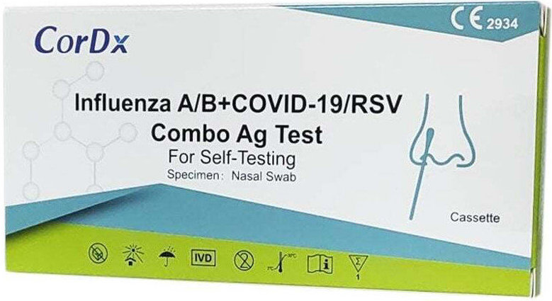 CorDX Influenza A/B & Covid-19/RSV Combo Ag Test