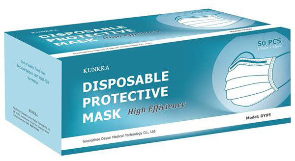 Kunkka 3-Ply Disposable Face Maks 50τμχ