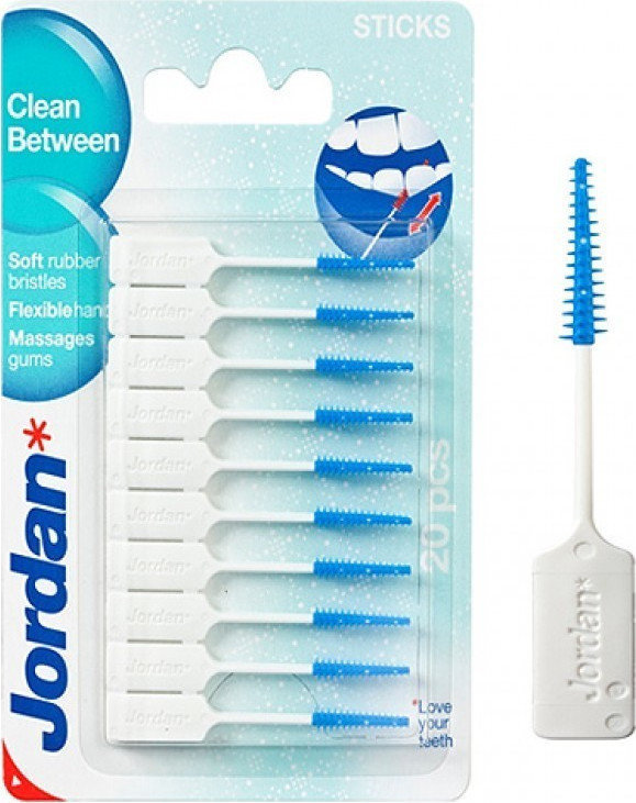 Jordan Clean Between Sticks Regular Soft Brushes Blue 20τμχ