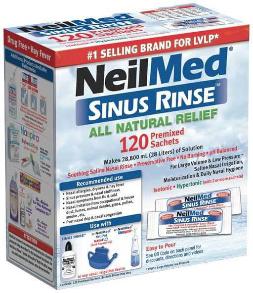 NeilMed Sinus Rinse All Natural Relief 120sachets