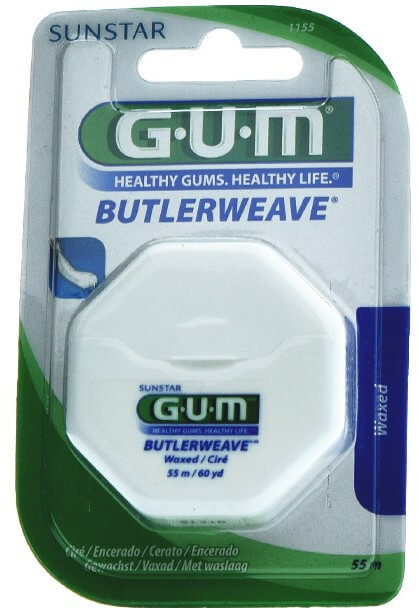Sunstar Gum Butlerweave Waxed Floss 55m 1τμχ