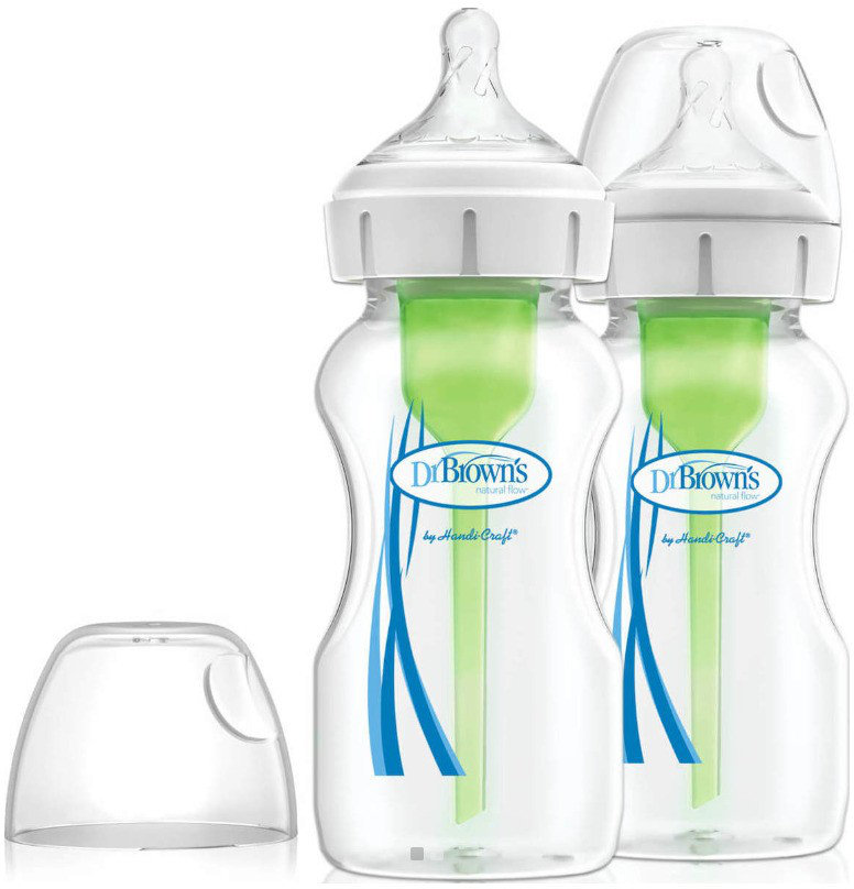 Dr.Brown s Natural Flow Options & Wide Neck 2x270ml Dr.Brown s Natural Flow Options & Wide Neck 2x270ml