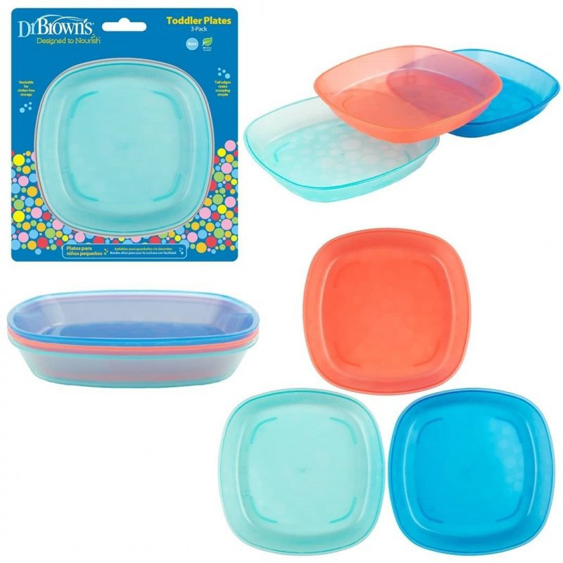 Dr.Brown's Toddler Plates 4m+ 3τμχ